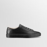 Capri Leather Sneaker in Nero Wide Fit